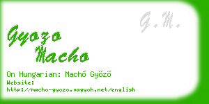 gyozo macho business card