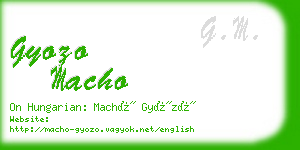 gyozo macho business card